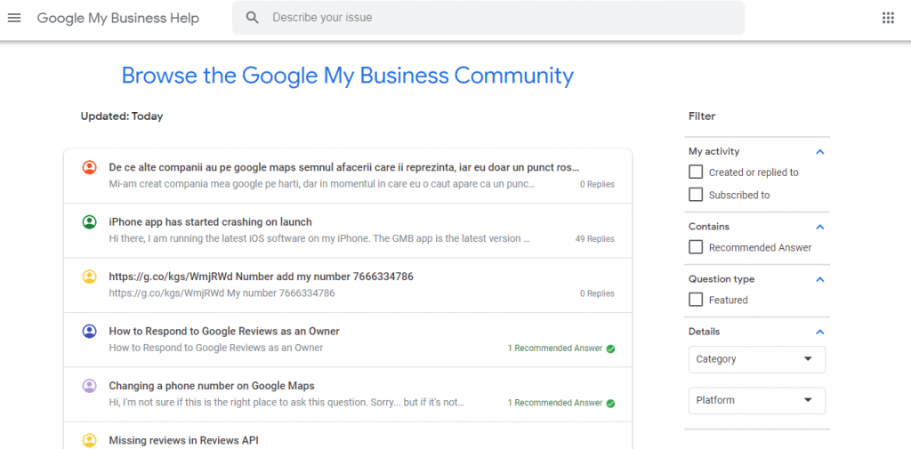 contact Google My Business
