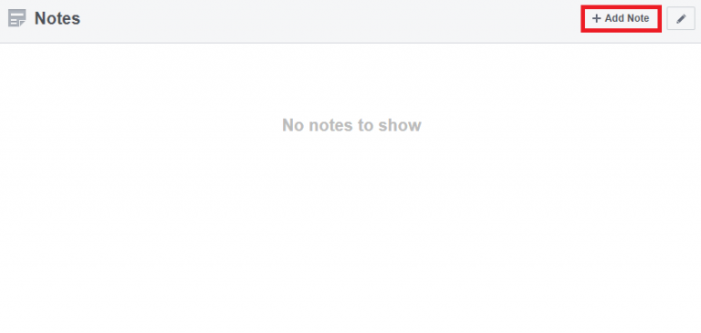 add a note in facebook