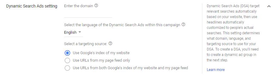 dynamic search ads