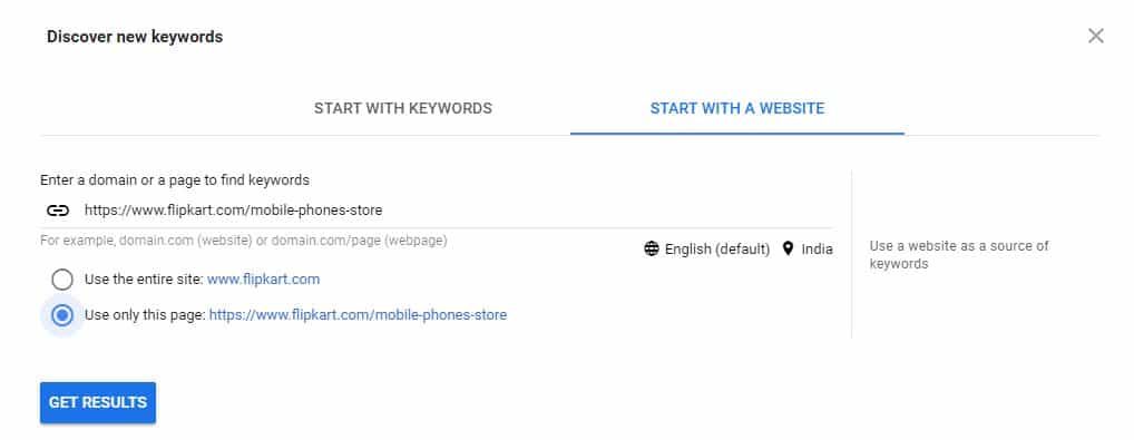 discover new keywords in google keywords planner